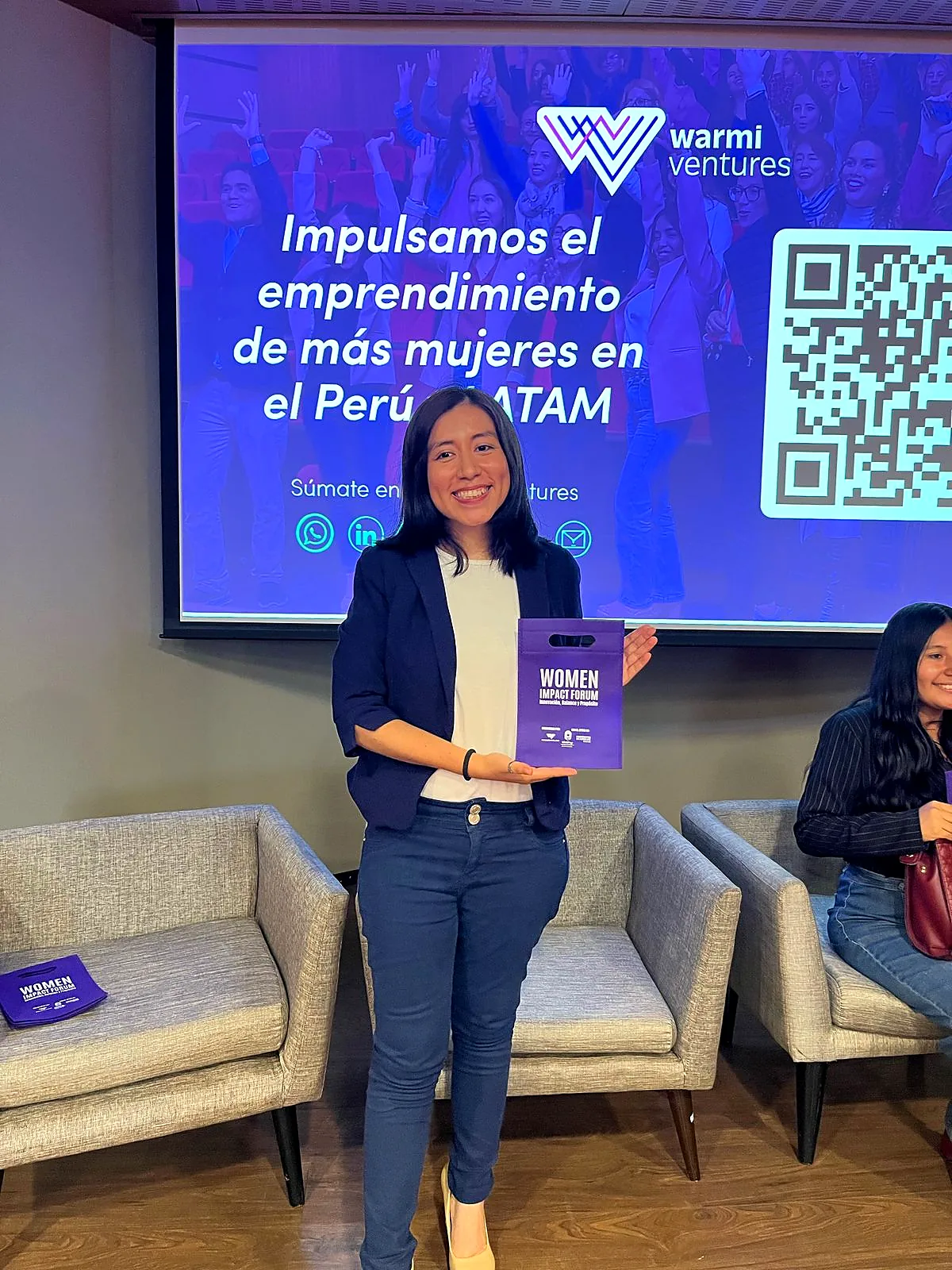 Representante de Warmi Ventures en el Women Impact Forum